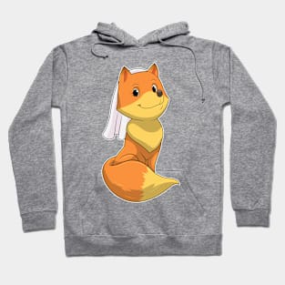 Fox as Bride with Veil Hoodie